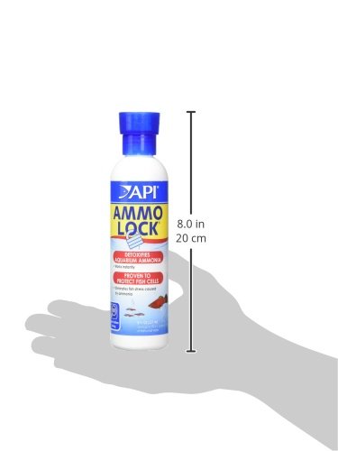 API AMMO-LOCK Freshwater and Saltwater Aquarium Ammonia Detoxifier 8-Ounce Bottle (45D)