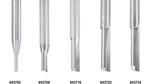 Amana Tool - 43700 Solid Carbide Single Flute Straight Plunge 1/8 Dia x 7/16 x 1/4" Sh