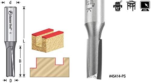 Amana Tool - 45426-PS Carbide Tipped 3 Deg Production Shear Straight Plunge 1/2 Dia x 2 x