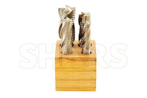 Shars 4 Flute M2AL Roughing End Mill Set 4 pcs 1/4" to 1/2" 404-9040 P