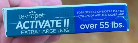 TevraPet Activate II Flea and Tick Prevention for Dogs | 4 Count | Extra Large Dogs 55+ lbs | Topical Drops | 4 Months Flea Treatment (Pack of 2) X-Large 55+ lbs (Pack of 2)
