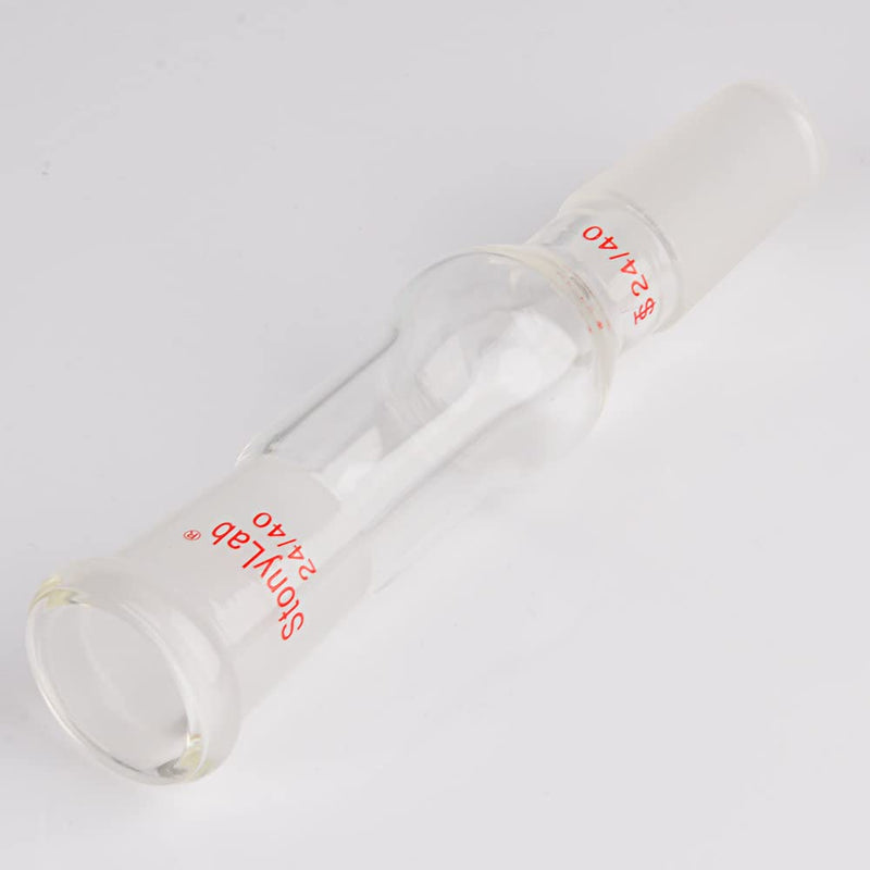 stonylab Borosilicate Glass Drying Tube Adapter, Two 24/40 Joints Straight Drying Tube for Laboratory 24/40 Joint