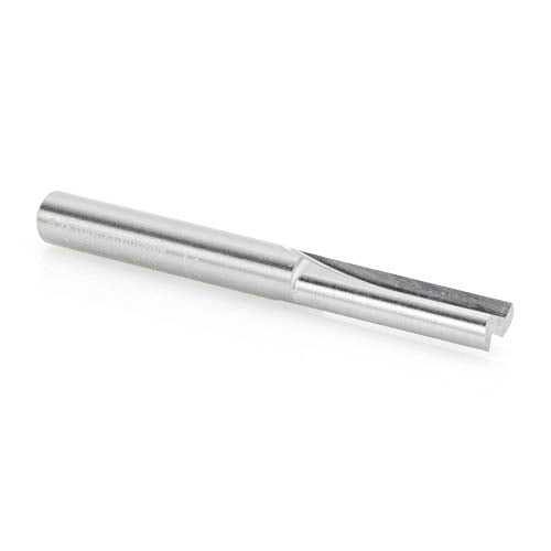 Amana Tool - 43824 Solid Carbide Straight Plunge 1/4 Dia x 1" 4 Shank Router Bit