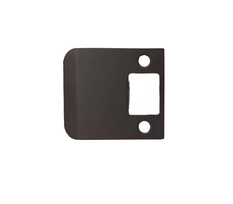 QCAA Solid Brass Extended Lip Strike, 2-1/2"X2-1/4, Oil-Rubbed Bronze, 10 Pack, Made in Taiwan