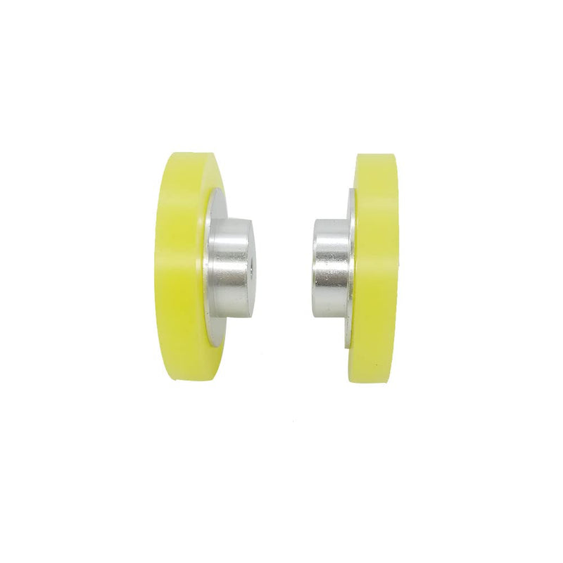 2PCS Industrial Encoder Meter Measuring Roller Rubber Wheel Wear-resistant non-slip Polyurethane Synchronizer Wheel for Rotary Encoder Marking Machine Inkjet Printer (Diameter 68mm(hole diameter 6mm)) Diameter 68mm(hole diameter 6mm)