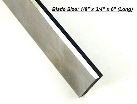 MachEl Set of 2 High-Speed Steel (HSS) Trapezoid Blades 1/8" x 3/4" (Wide) x 6" (Long) for Lathe Parting Cut-off Tools - Hardened, Ground, and Durable