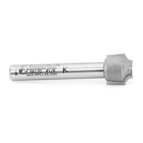 Amana Tool - 56170 Carbide Tipped Plunge Beading 1/8 Radius x 1/2 Dia x 3/8 x 1/4" Sha 1/8 Radius x 1/2 Dia x 3/8 x 1/4"