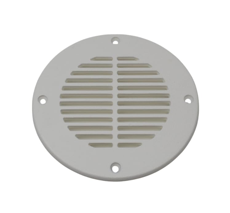 JSP Manufacturing Floor Drain and Vent Cover - White, 4" 2