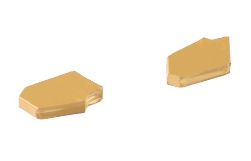 Accusize Industrial Tools 2 Pc of Each Kind of Carbide Inserts for 2988-0058, Tin Coated, Total 10 Pieces, 2988-0058Inserts | 2 Each of 16ER, GTN-3, WCMT32.5, CCMT32.5, and DCMT32.5; TiN and CVD Coated for Steel, 2988-0058INSERTS