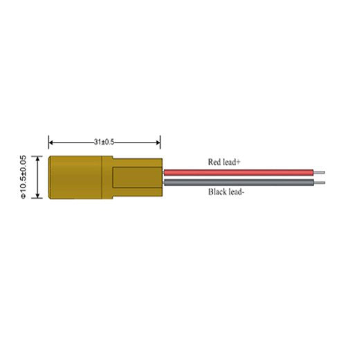 Direct Green Laser Module VLM-520-53 LPT (Non-DPSS Green Dot Laser module: operating temperature range : -4 °F ~ 140 °F)