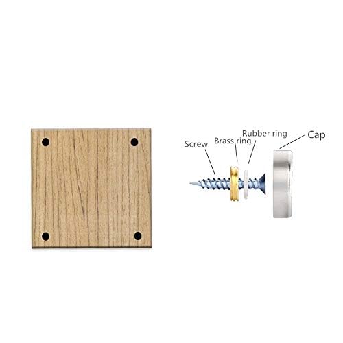 20Pcs Decorative Mirror Screws, Stainless Steel Screw Cap/Cover 25mm for Fasteners, Sign/Advertising Hardware, Nails, Construction, Tea Tables, Wardrobes Glass Furniture