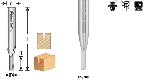 Amana Tool - 43700 Solid Carbide Single Flute Straight Plunge 1/8 Dia x 7/16 x 1/4" Sh