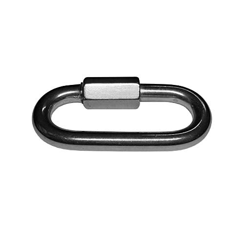 2 Pieces Stainless Steel 316 Marine Grade Quick Link Carabiner 5/16" (8mm) for Chain, Rope, Swing Cable Connector and Other Uses, Versatile