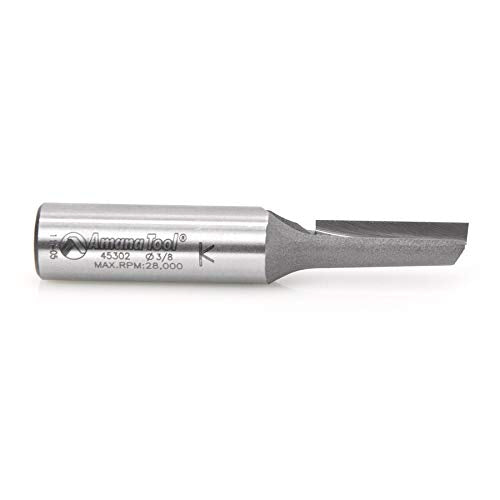 Amana Tool - 45302 Carbide Tipped Single Flute Straight Plunge High Production 3/8 Dia x 1
