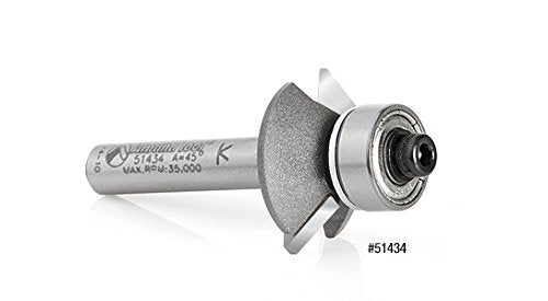 Amana Tool - 51434 Carbide Tipped Aluminum & Plastic Cutting Bevel Trim 45° x 31/32