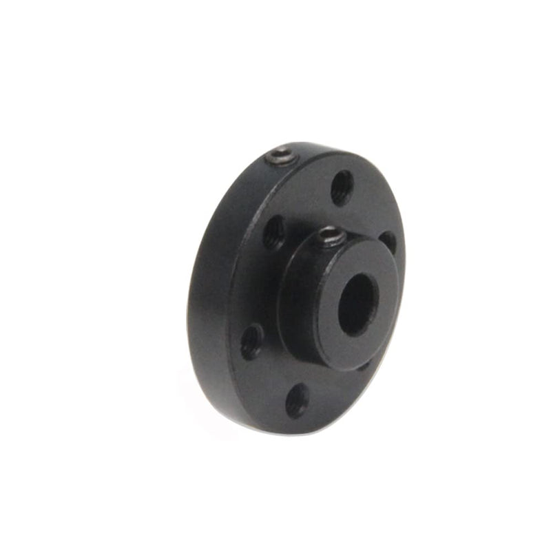 2PCS Black Rigid Flange Shaft Coupling,Universal Aluminum MOUNTING HUB for 5mm Shaft Pair with M3 Thread 5mm-Black