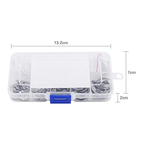 120Pcs 304 Stainless Steel E-Clip Retaining Snap Ring Circlip Kit ,1.5mm-10mm