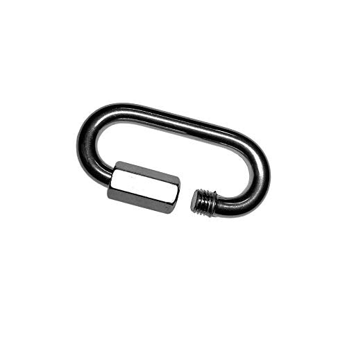 2 Pieces Stainless Steel 316 Marine Grade Quick Link Carabiner 5/16" (8mm) for Chain, Rope, Swing Cable Connector and Other Uses, Versatile