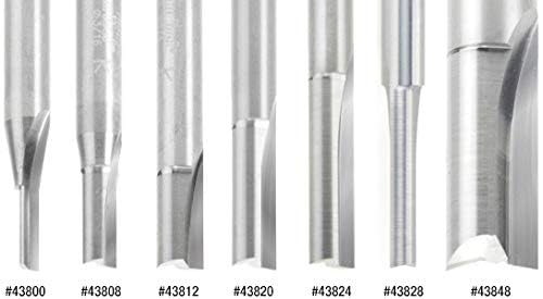Amana Tool - 43812 Solid Carbide Straight Plunge 1/4 Dia x 1/2 x 1/4" Shank Router Bit
