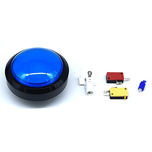 Arcity 5 Pcs 100mm Arcade Push Button LED Dome Illuminated 4 Inches Convex with Microswitch for Jamma MAME Pop'n Music Game Machine Cabinet Console 5 Colors New Multicoloured A