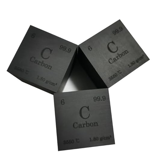 Carbon Cube 38.1mm (1.5 Inch) – High-Purity 99.9% Element Density Block with Right-Angled Edges for STEM Education & Collectors Carbon 1.5inch
