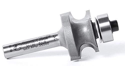 Amana Tool - 54172 Carbide Tipped Corner Round 3/8 Radius x 1-1/2 Dia x 1" 2 Shank