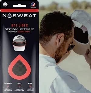 NoSWEAT Hat Sweat Pad Sweatproof Cap Liner Sweat Absorption Sheet Hat Liner Sweat Tape Sweat Prevention Bakeha Patented Made in the USA (6 Pieces) Genuine Product - NewNest Australia