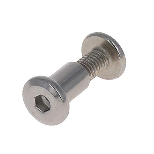 MroMax M6 Binding Screws, M6 x 12mm Stainless Steel Binding Screws and Rivet Socket Cap Connecting for Binding Baby Bed Furniture, DIY Leather, Scrapbook and Photo Albums 5Pcs M6 x 12mm Nut