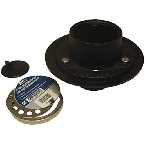 PROFLO PF42944 2'' ABS Bottom/CI Top Hot Mop Shower Drain with Stainless Steel Strainer - Stainless Steel