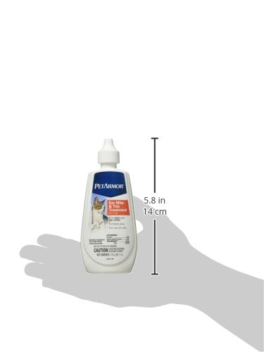 PetArmor Ear Mite and Tick Treatment for Cats, 3 oz - PawsPlanet Australia