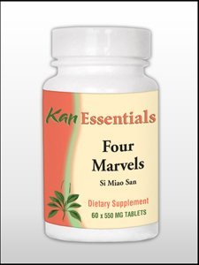 Kan Herbs Company Four Marvels – Traditional Chinese Herbal Blend for Dogs and Cats to Support Digestive Clarity, Fluid Balance, and Overall Wellness, Herbal Supplement Tablets for Pets, 60 Tablets 60 Count (Pack of 1)