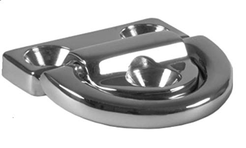 Two Marine Grade Stainless Steel Folding Pad Eye 11/32"