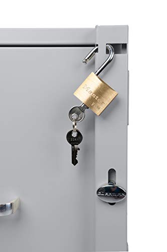 File Cabinet Locking Bar. Fits 2 Drawer File Cabinets. Includes Cobalt Drill Bit. (Gray) Gray