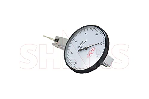 Shars 0.008" Large Face Dial Test Indicator, .0001" Graduation, 1.5" Face Diameter 303-3210 P] White .008" x .0001" 303-3210