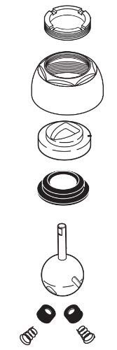 Delta Faucet Peerless RP44123SS Ball, Seats, Springs, Cam, Cap, Adjusting Ring and Bonnet Repair Kit, Stainless