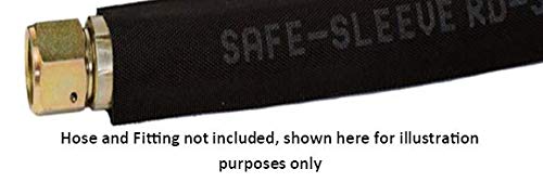 1" ID Nylon Protective Hose Sleeve, 25' Length, Black