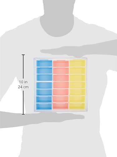 Chopla Industry 624507 Medicine Storage Case, Weekly Rubbing Case, Mini, Morning, Noon, Evening, Clear - NewNest Australia