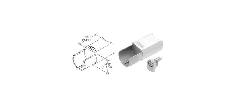 CRL CR15BAPS 316 Polished Stainless CRS Rail Adaptor for Level Bottom Rails Polished Stainless Steel