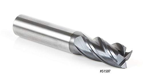 Amana Tool - 51595 CNC Spiral Multi-Helix Square Bottom 3/8 Dia x 7/8 x 3/8 Shank Solid Ca