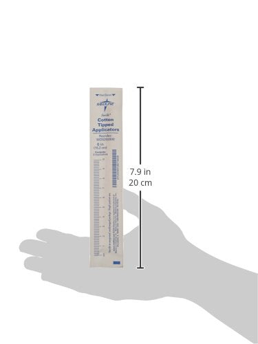 Medline Sterile Cotton-Tipped Wood Applicators, 6", Medical Supply Essentials, 2/Pack, Pack of 5