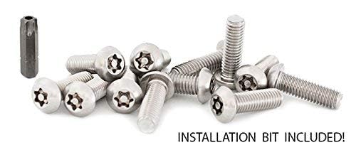 (100pcs) BelMetric Button Head Tamper Proof Screws M8X25 Stainlesss Steel Button Head Security Screw Torx 40 with Pin, SBT8X25SS M8X25 (100pcs)