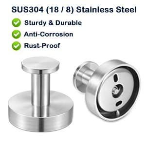 Bathroom Hardware Set 4 Pieces, Brushed Nickel SUS304 Stainless Steel Wall Mounted Toilet Paper Holder, 2 Robe Towel Hooks, Towel Ring, Heavy Duty 4 in 1 Towel Holder Set for Bathroom 4 Pcs - Brushed Nickel