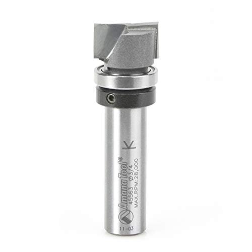 Amana Tool - 45563 Carbide Tipped Bottom Cleaning 3/4 Dia x 7/16 x 1/2" Shank with Upp