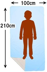Quick Drying Type Commercial Waterproof Bedwetting Sheet Single 39.4 x 82.7 inches (100 x 210 cm) (Sax) Full Body Long Size Waterproof Sheet Baby Nursing Care - NewNest Australia