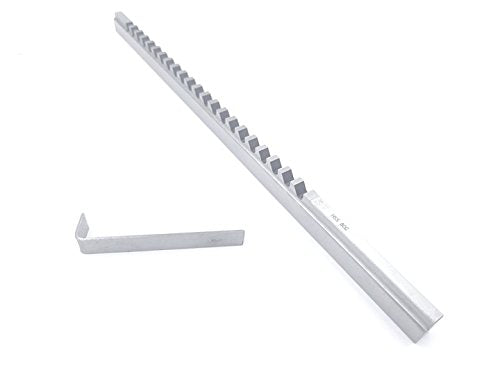 Accusize 6 mm Style C HSS Keyway Broach, 5001-0012 | 6mm-C, Ground from Solid, H.S.S., 25/64"-2 1/2" Cutting Length, 1 Shim