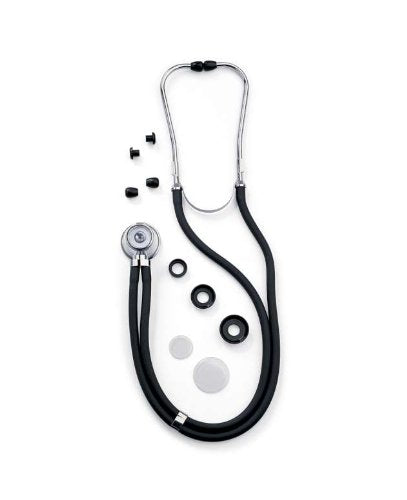 Medline Sprague Rappaport Stethoscope, Dual Tubing, Hunter Green, Robust Construction
