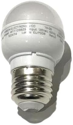 W11216993 W11125625 for Whirlpool Refrigerator Light Bulb AP6329125 4813672, PS12349398, W10820003, W11125625. White，Wattage:3.6w