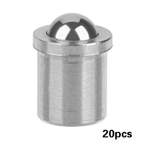 20pcs 304 Ball Plunger, Stainless Steel Positioning Beads Screw Spring Smooth Ball Plunger (? 4x5)
