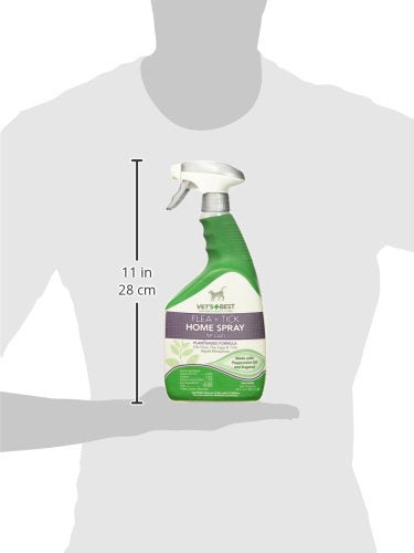 Vet's Best Flea and Tick Home Spray for Cats | Flea Treatment for Cats and Home | Flea Killer with Certified Natural Oils 32 Fl Oz (Pack of 1) - PawsPlanet Australia