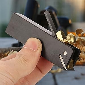 Mini Wood Planer, Woodworking Plane Ebony Mini DIY Cable Line Woodworking Plane Carpenter Wood Cutting Tool for Woodworking, Trimming, Wood Planing, Smoothing